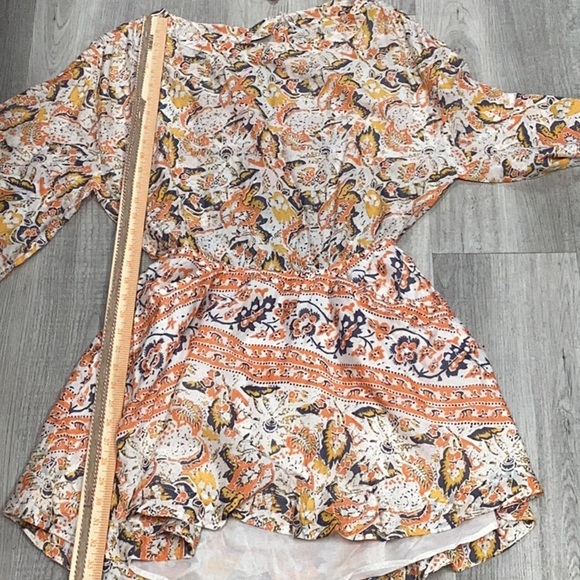 NWT Free People Sun Print Cut Out Dress Size Medium - Picture 10 of 11